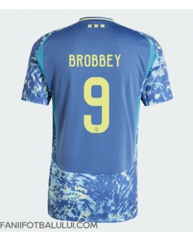 Ajax Brian Brobbey #9 Tricou Fotbal Replică 2024-25 Barbati Deplasare
